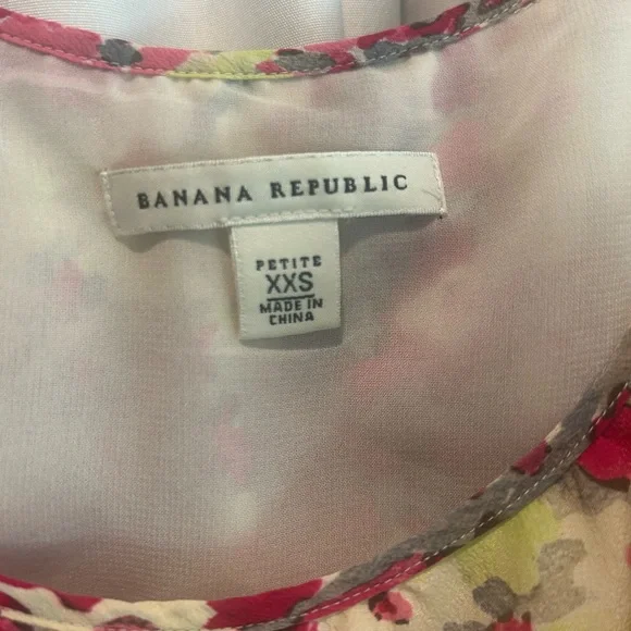 Banana Republic Cream Maxi Dress with Red Floral Print - Picture 2 of 3